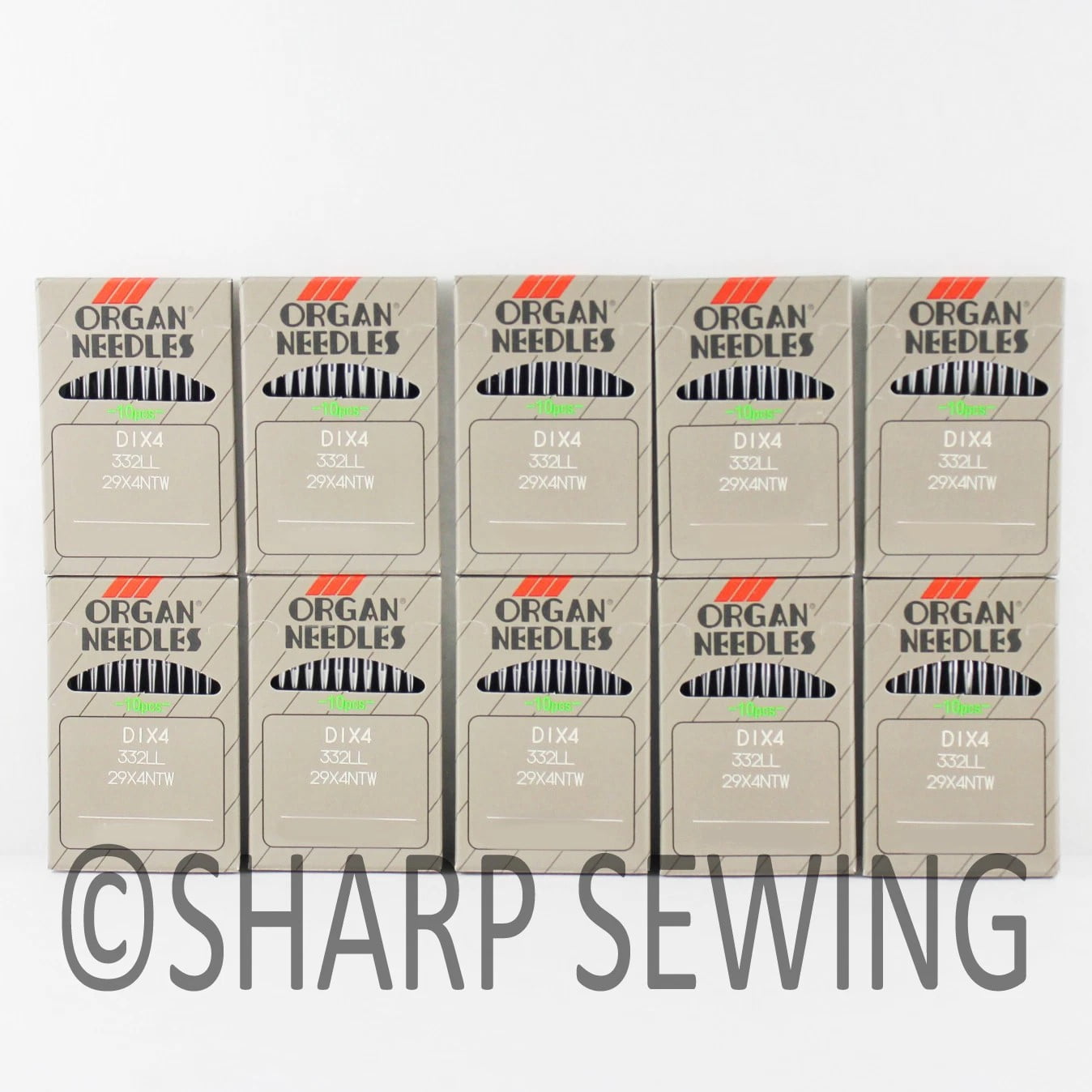 Teamwork 100 ORGAN LEATHER POINT SEWING NEEDLES #24 29X4, 332LR, 332LL SINGER 29K 29-4 29