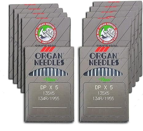 Teamwork 100 Organ 135X5 DPX5 134R SY1955 Sewing Machine Needles (Size 22 (Metric 140)