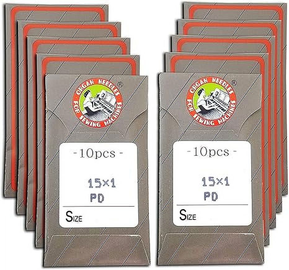 Teamwork 100 Organ 15X1 HAX1 (130/705H) Universal Titanium Flat Shank Home Sewing Machine Needles ~ Assorted Sizes 10,11,12,14 &16