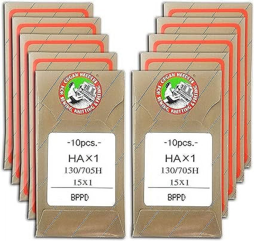 Teamwork 100 Organ 15X1 HAX1 Titanium Ball Point Flat Shank Home Sewing Machine Needles (11 BP (Metric 75)