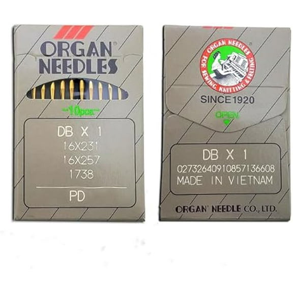 Teamwork 100 Organ 16X257PD #18 Titanium Sewing Machine Needles 16X231PD, DBX1PD 16X95PD