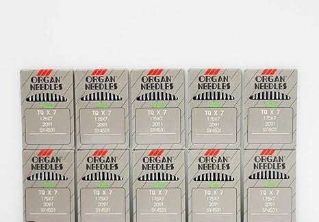 Teamwork 100 Organ 175X7#20 Industrial Button Sewer Needles TQX7, 2091