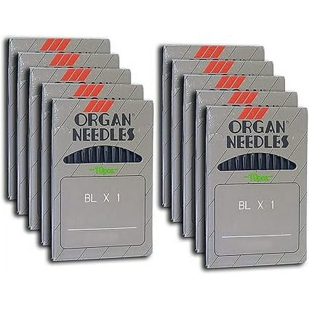 Teamwork 100 Organ Ball-Point BLX1 Portable Serger Needles for Babylock Bernette (10 BP (Metric 70)