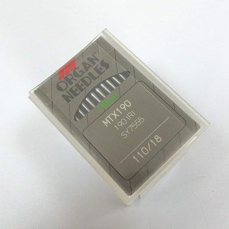 Teamwork 100 Pcs Organ 190R, Mtx190 Needles for Pfaff, Adler Brother Juki Mitsubishi+ (18/110)
