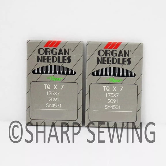 Teamwork 20 ORGAN 175X7 #20 INDUSTRIAL BUTTON SEWER NEEDLES TQX7, 2091