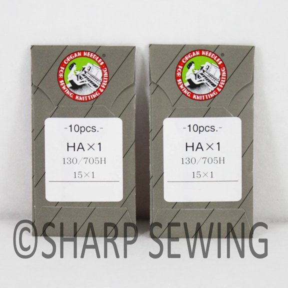 Teamwork 20 ORGAN TITANIUM 15X1PD #11 HOME SEWING MACHINE FLAT SIDE NEEDLES HAX1PD,