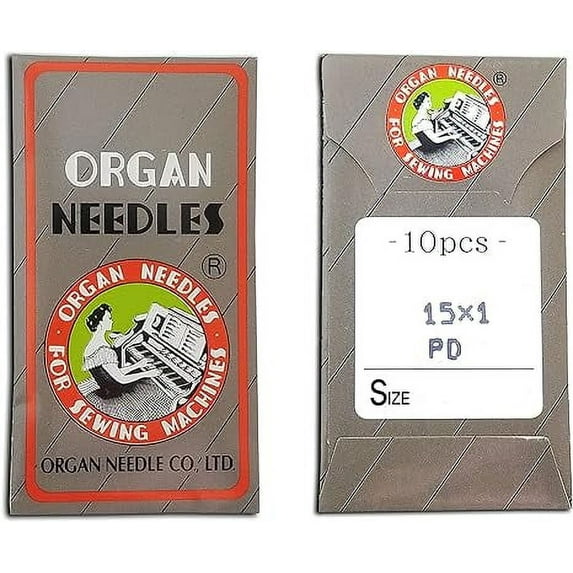 Teamwork 20 Organ 15X1 HAX1 Titanium Flat Shank Home Sewing Machine Needles ~ Multiple Sizes! (80/12)