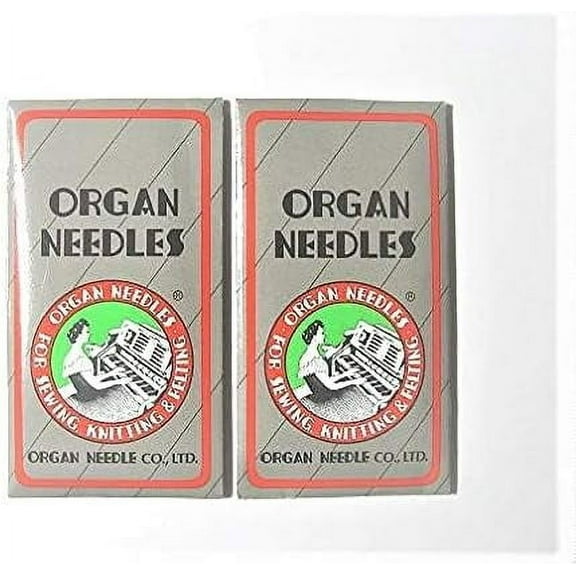Teamwork 20 Organ Home Sewing Machine Needles, Size 80/12 Sharp Point HAx1. 130/705H. 15X1, Flat Shank, Compatible w/BabyLock, Bernette, Bernina, Brother.