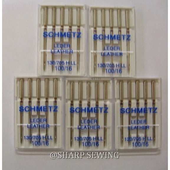 Teamwork 25 SCHMETZ LEATHER  SIZE# 16  HOME SEWING MACHINE NEEDLES 130/705H LL, 15X2 NTW