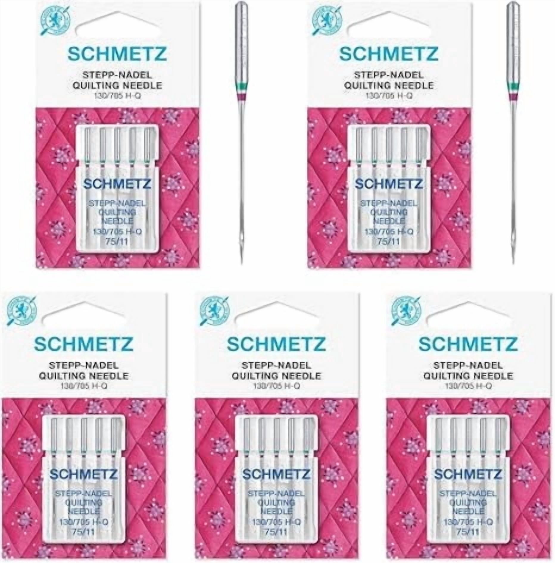 Teamwork 25 Schmetz Quilting Sewing Machine Needles 130/705H H-Q Size 75/11