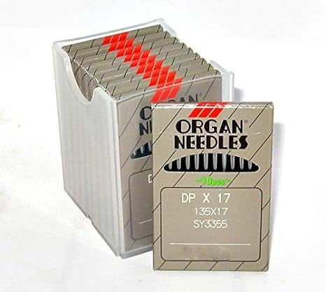 30 Aghi Per Macchina Da Cucire Organo Titanium PD – Modello 135x17 (DPX17) Punta Regolare Sharp, Misura Metrica 160/23, Rivestimento Al Nitruro Di Titanio - 2