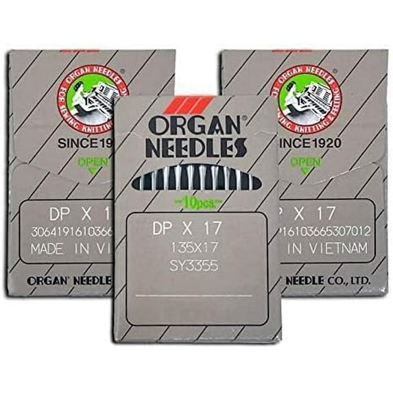 Teamwork 30 Organ 135x17 DPx17 Walking Foot Regular Sharp Industrial Sewing Needle ~ Multiple Sizes! (Metric Size 100/16)