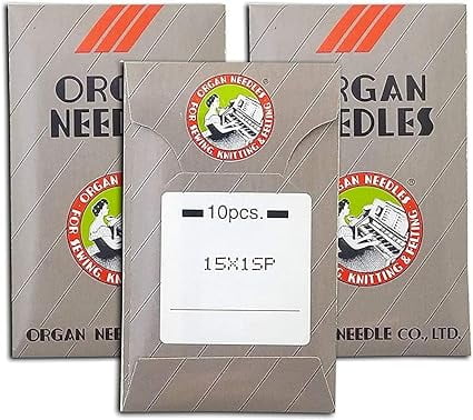 Teamwork 30 Organ 15X1SP HAX1SP Titanium Plated Home Sewing Machine Needle Flat Shank for Stretch or Elastic ~ Multiple Sizes! (90/14)