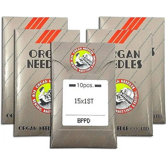Teamwork 30 Organ 15X1ST Titanium (PD) Sharp or Ball Point Flat Shank Home Embroidery Machine Needs with Large Eye ~ Multiple Sizes! (Metric 90/14)