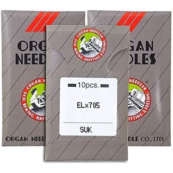 Teamwork 30 Organ ELX705 Regular Sharp or Ball Point Flat Shank Portable Serger Coverstitch Needles ~ Multiple Sizes! (80/12 Ball Point)