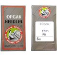 thumbnail image 1 of Teamwork 30 Organ Titanium #14 15X1 HAX1 15X1PD Flat Shank Home Universal Sewing Needle, 1 of 1