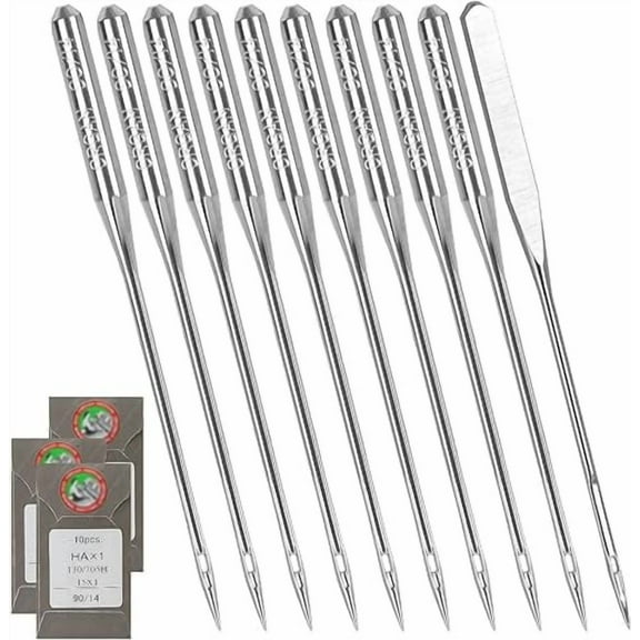 Teamwork 30Pcs Embroidery Needles for Brother Size 90/14 130/705H HAx1 Embroidery Machine Needles Sewing Needles for Brother Embroidery Machine (3 Pack of 10 Needles)