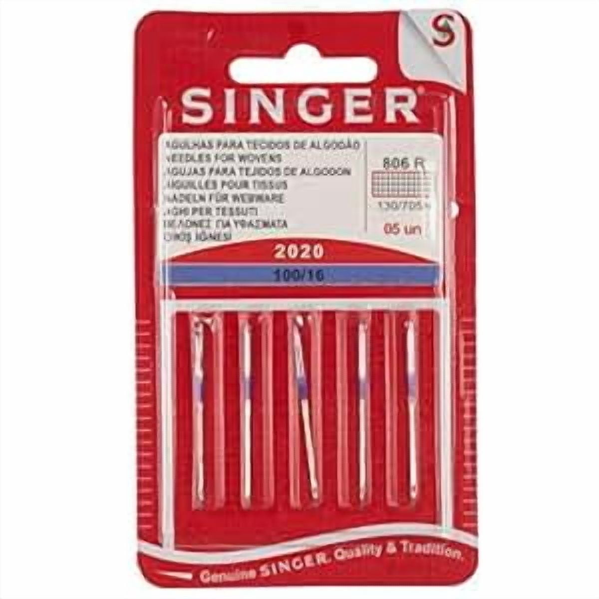 Singer 187 Teamwork 5 SINGER 2020 HOME SEWING MACHINE NEEDLES SIZE #16/100 15X1 ...