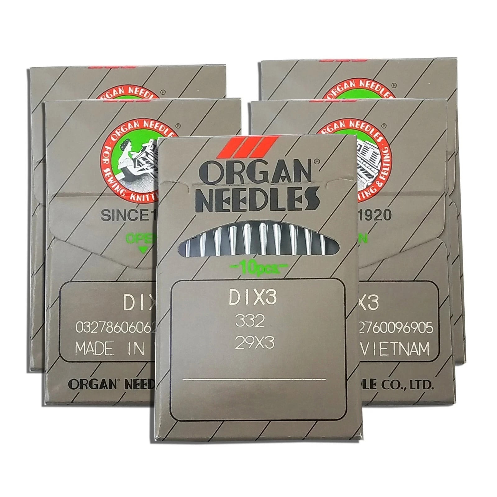Teamwork 50 ORGAN 29X3, 332, DIX3  SIZE#23 SINGER 29K, 29-4, 29U, SHOE PATCHER  NEEDLES