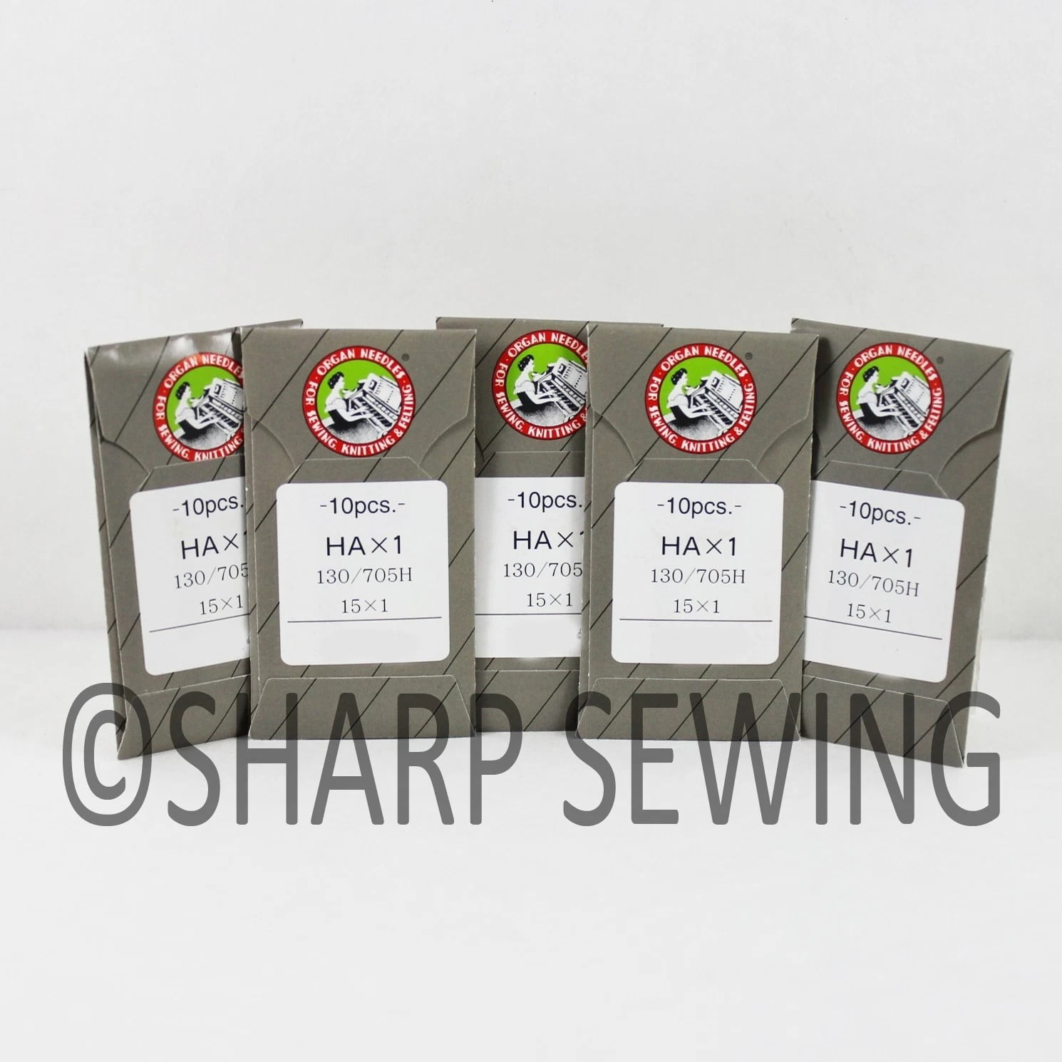 Teamwork 50 ORGAN TITANIUM 15X1PD #16 HOME SEWING MACHINE FLAT SIDE NEEDLES HAX1PD,