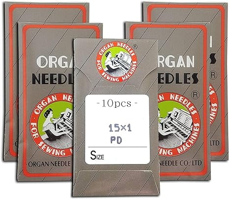 Teamwork 50 Organ 15X1 HAX1 (130/705H) Universal Titanium Flat Shank Home Sewing Machine Needles ~ Assorted Sizes 11,12,14,16 &18