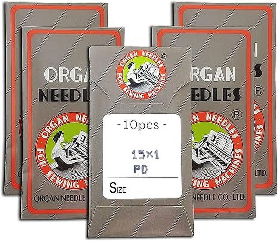 Teamwork 50 Organ 15X1 HAX1 Titanium Flat Shank Home Sewing Machine Needles ~ Multiple Sizes! (110/18)