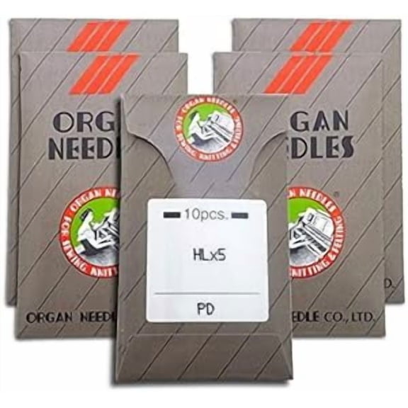 Teamwork 50 Organ HLX5 TITATNIUM (PD) High Speed Needles for Quilting, Jeans, Applique or Heavy Embroidery ~ Multiple Sizes! (Metric 100/16)