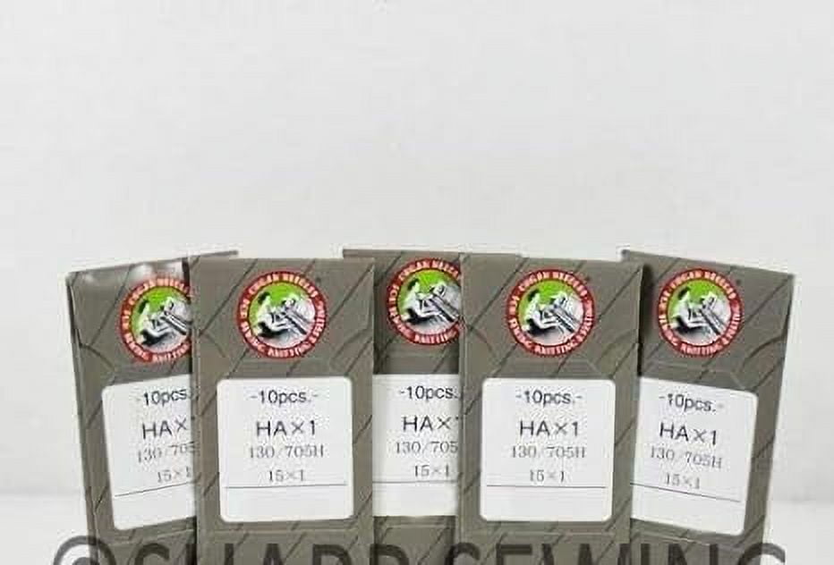 Teamwork 50 Organ Titanium #10BP 15X1 HAX1 15X1PD Flat Shank Home Universal Sewing Needle