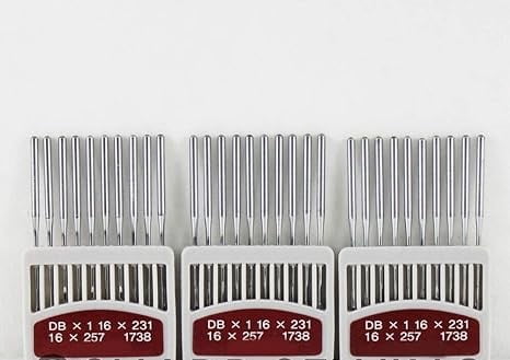 Teamwork 50 Organ Titanium #16BP 15X1 HAX1 15X1PD Flat Shank Home Universal Sewing Needle