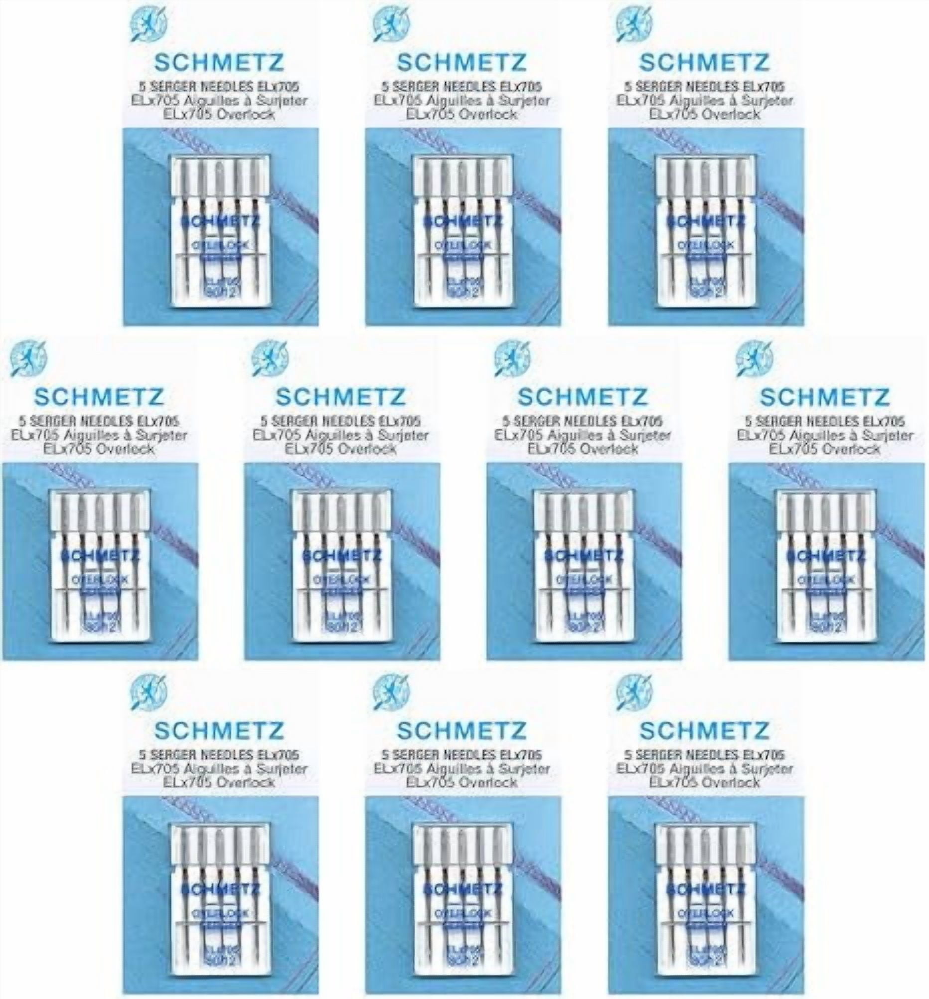 Teamwork 50 Schmetz ELx705 Sewing Machine Needles - Size 80/12 - Box of 10 Cards