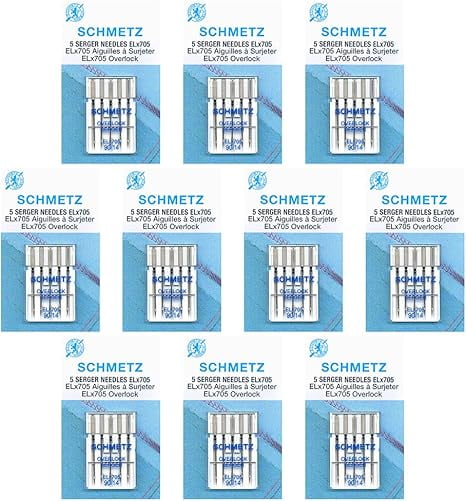 Teamwork 50 Schmetz ELx705 Sewing Machine Needles - Size 90/14 - Box of 10 Cards