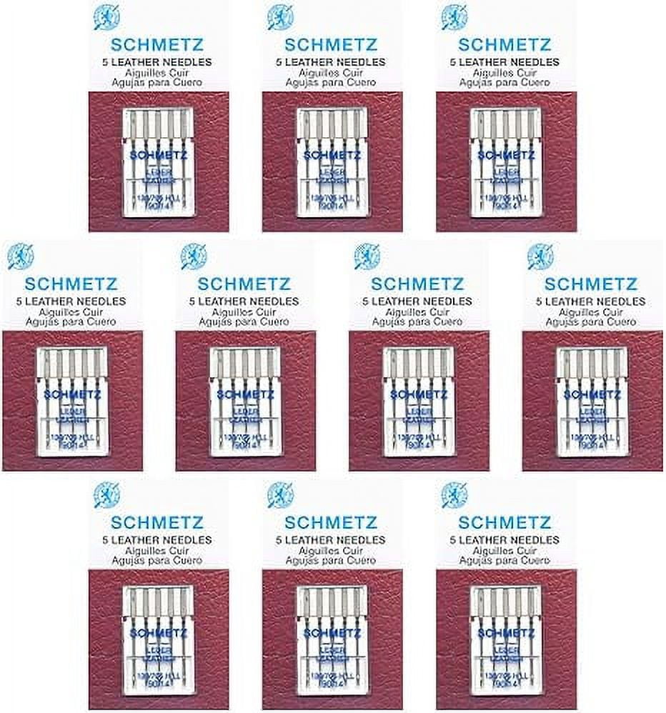 Teamwork 50 Schmetz Leather Sewing Machine Needles -  Size 90/14 - Box of 10 Cards