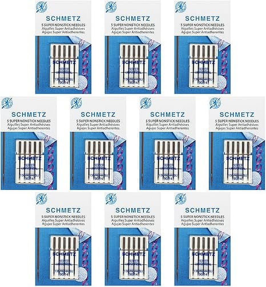 Teamwork 50 Schmetz Super Nonstick Sewing Machine Needles - Size 90/14 - Box of 10 Cards