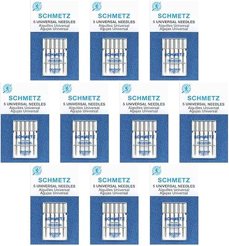 Teamwork 50 Schmetz Universal Sewing Machine Needles - 75/11 - Box of 10 Cards