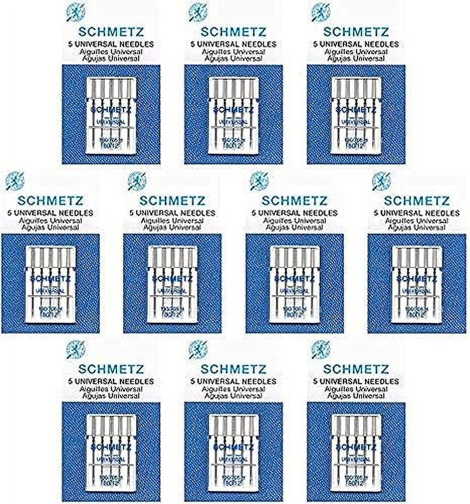 Teamwork 50 Schmetz Universal Sewing Machine Needles - Size 80/12 - Box of 10 Cards