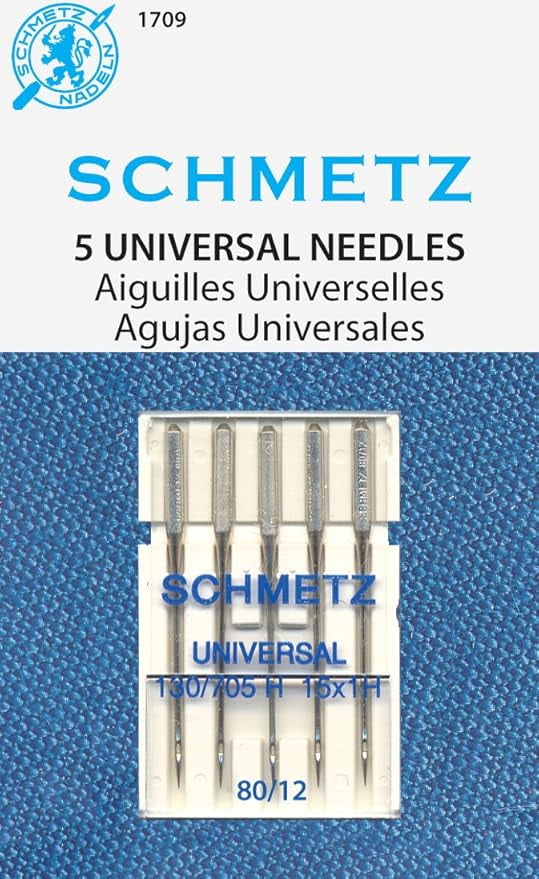 Teamwork 50 Schmetz Universal Sewing Machine Needles - Size 80/12 - Box of 10 Cards