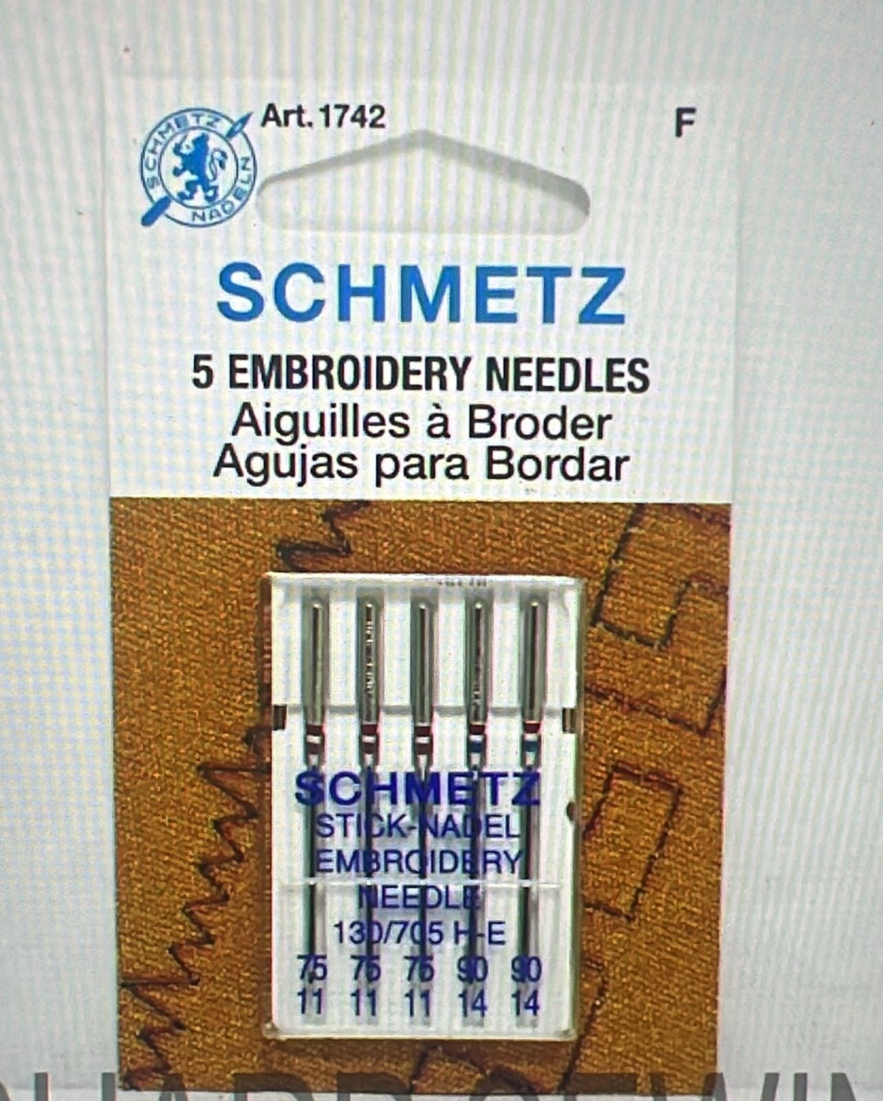Teamwork 5PK SCHMETZ EMBROIDERY SEWING MACHINE NEEDLES - Walmart.com