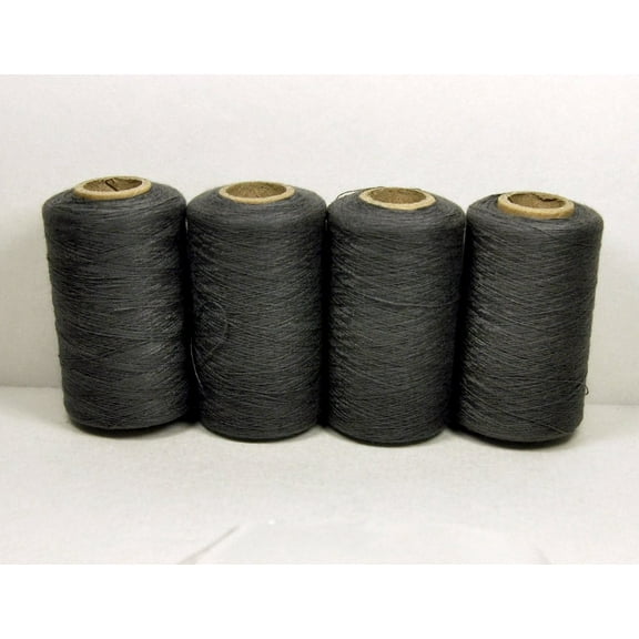 Teamwork CHARCOL #800 SPUN POLYESTER SERGER & QUILTING THREAD 4 TUBES 1000 YDS. EACH