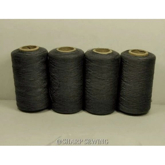 Teamwork DARK GRAY #700 SPUN POLYESTER SERGER & QUILTING THREAD 4 TUBES 1000 YDS. EACH