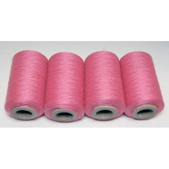 Teamwork DARK PINK #608 SPUN POLYESTER SERGER & QUILTING THREAD 4 TUBES 1000 YDS. EACH
