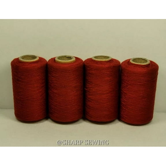 Teamwork DARK RED #692 SPUN POLYESTER SERGER & QUILTING THREAD 4 TUBES 1000 YDS. EACH