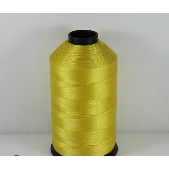 Teamwork DK YELLOW 8 OZ (N19; 2800 YARDS) CONE #69 BONDED NYLON THREAD SEW LEATHER