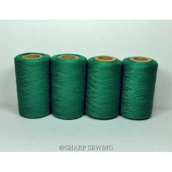 Teamwork EMERALD GREEN #883 SPUN POLYESTER SERGER & QUILTING THREAD 4 TUBES 1000 YDS. EA