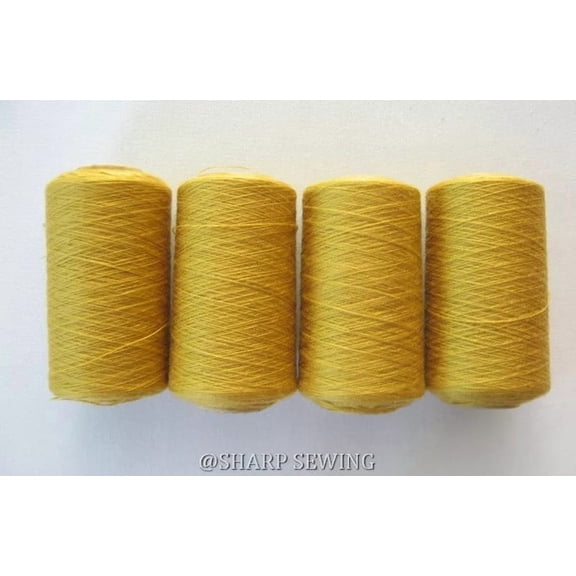 Teamwork GOLDEN GLOW #829 SPUN POLYESTER SERGER & QUILTING THREAD 4 TUBES 1000 YDS. EACH