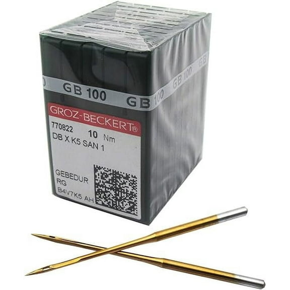 Teamwork GROZ-BECKERT NEEDLE in - 100PCS Groz Beckert DBXK5 SAN1 GEBEDUR Titanium Coated Industrial Embroidery Machine Needles (Size 90/14)