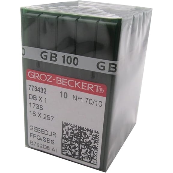 Teamwork GROZ-BECKERT Needle in - 100 GROZ-BECKERT DBX1 16X257 1738 GEBEDUR Titanium Sewing Machine Needles (11/75)