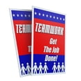 thumbnail image 1 of Teamwork Get The Job Done! (2-PACK) 24" x 36" Plastic Signs | Sign Insert 4mm Corrugated Plastic Signs Storefront Window Poster, 1 of 2