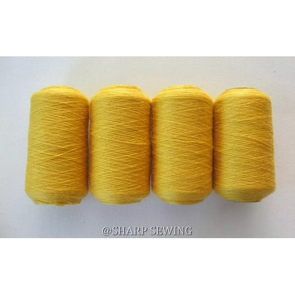 Teamwork HONEY #714 SPUN POLYESTER SERGER & QUILTING THREAD 4 TUBES 1000 YDS. EACH