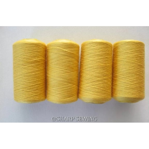 Teamwork HONEYGOLD #715  SPUN POLYESTER SERGER & QUILTING THREAD 4 TUBES 1000 YDS. EACH