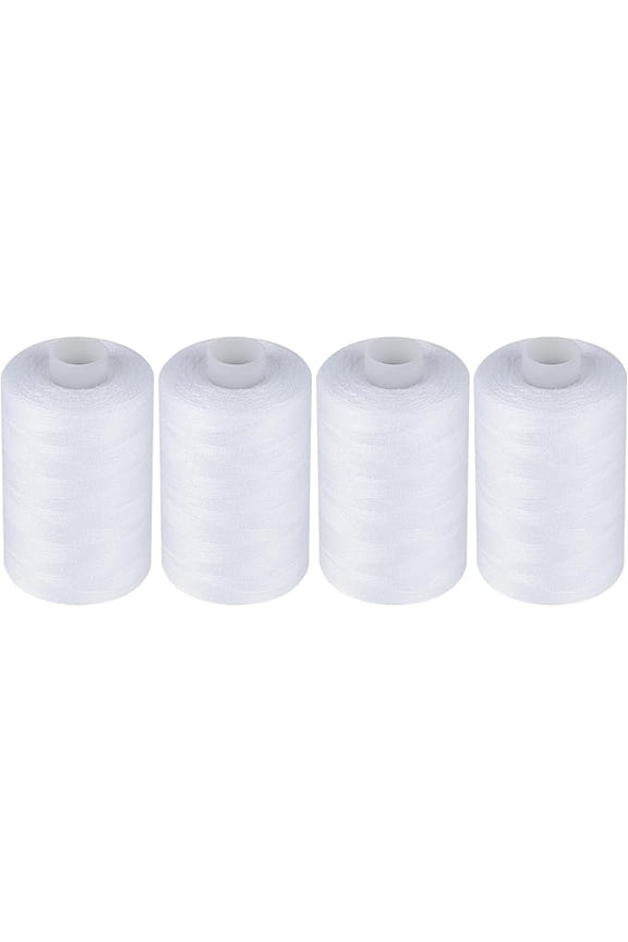 HVY. SPUN POLYESTER SERGER & QUILTING THREAD, WHITE